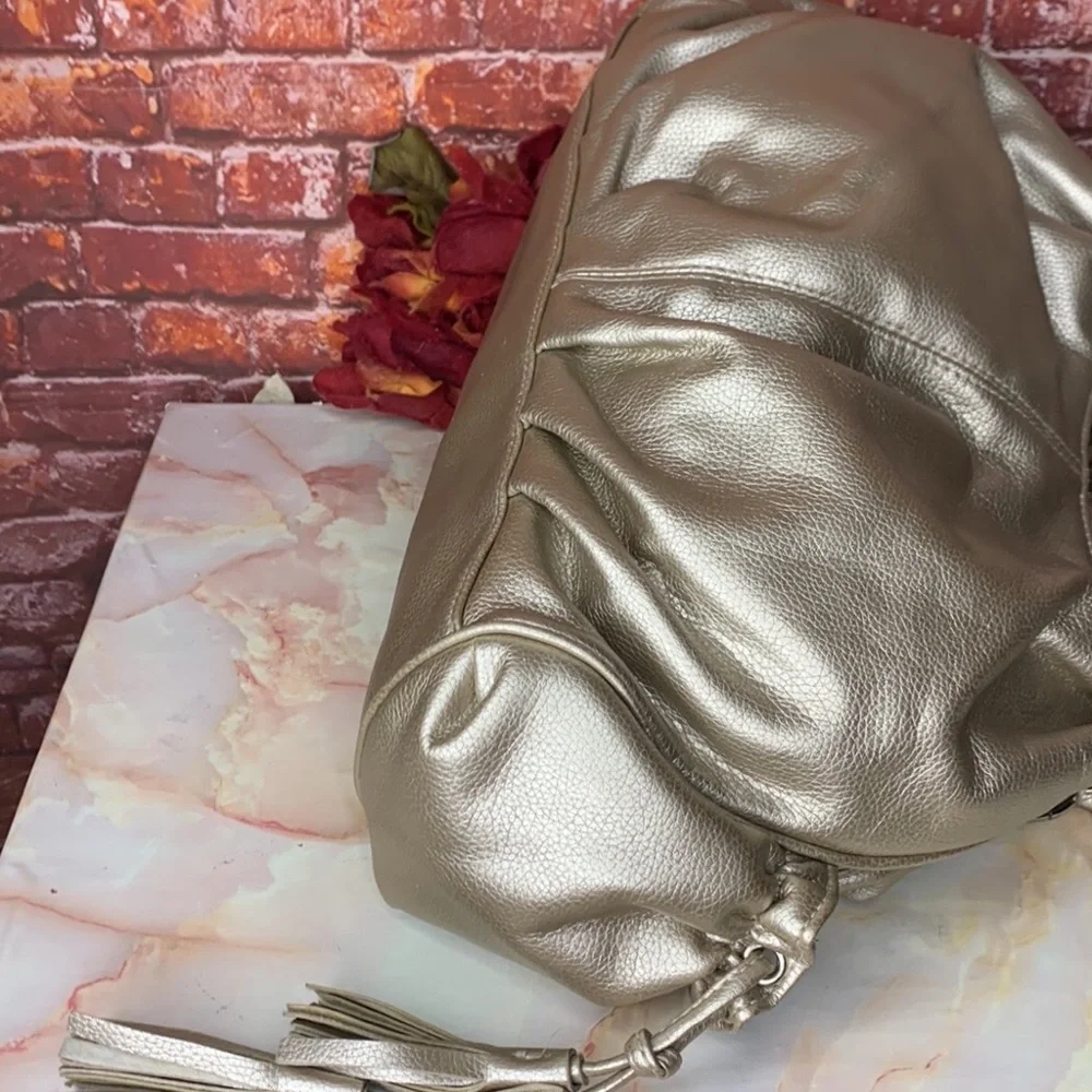 Platinum Gold Large Soft and Slouchy Hobo Bag